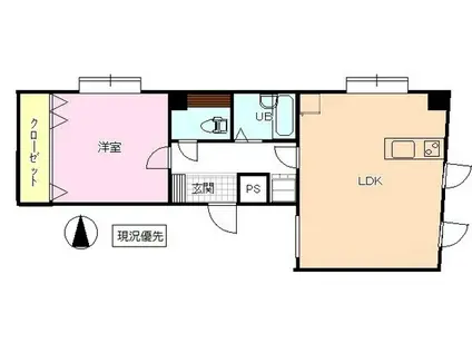 ルミエールMK(1LDK/4階)の間取り写真