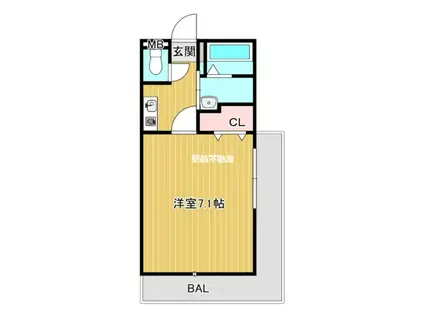 シュエット(1K/1階)の間取り写真