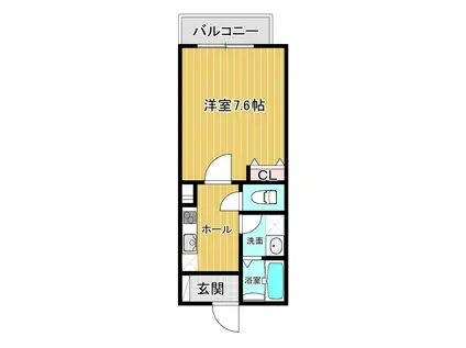 AILE岡場(1K/3階)の間取り写真