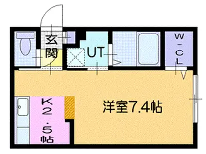 メゾンドヒロ(1K/1階)の間取り写真