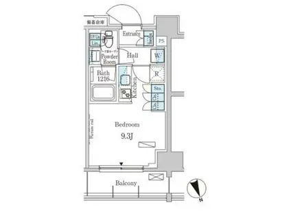 パークアクシス浅草レジデンス(ワンルーム/7階)の間取り写真