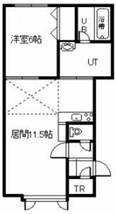 ルセットA(1LDK/2階)の間取り写真