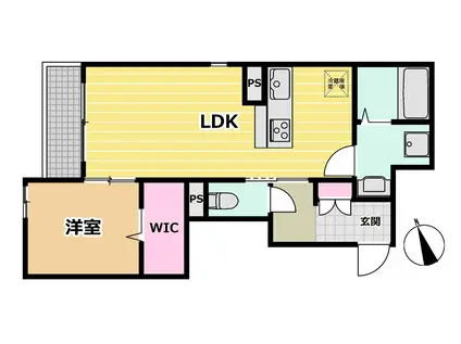 ドリームMJIII(1LDK/1階)の間取り写真