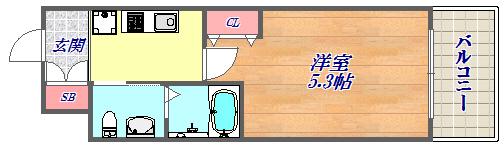 エスリード神戸ウエスト(1K/5階)の間取り写真