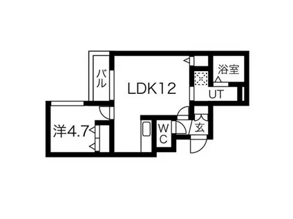 AMBITION NAKAJIMA PARK(1LDK/4階)の間取り写真