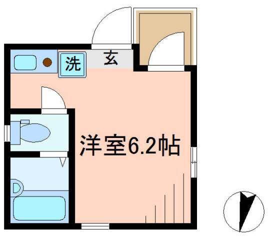 マーチ田端(ワンルーム/2階)の間取り写真