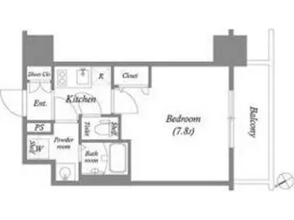 エスリード新栄テセラ(1K/5階)の間取り写真