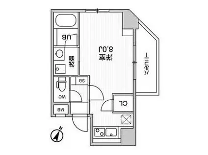 ARKMARK巣鴨(1K/10階)の間取り写真