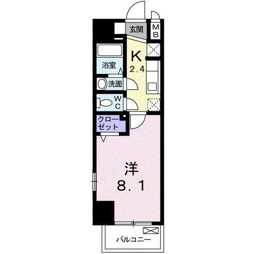 M&K.ホープマンション(1K/4階)の間取り写真