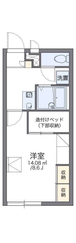 レオパレスVIEW STAGE(1K/1階)の間取り写真