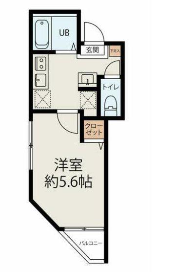 DSコート白糸台(1K/1階)の間取り写真