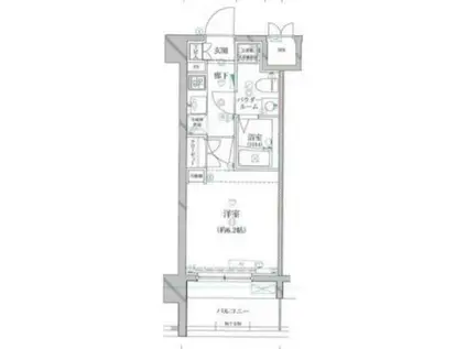 アルテシモ レガ(1K/6階)の間取り写真