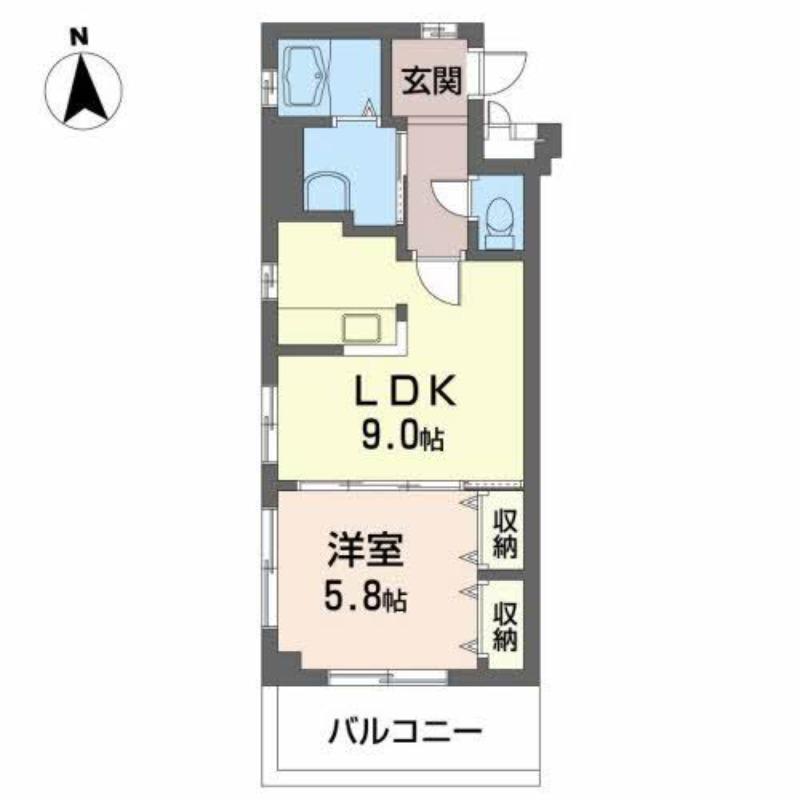 ファミーユ さつき(1LDK/2階)の間取り写真