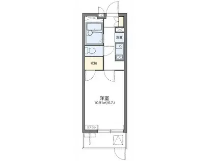 レオパレスシャルマン タナカII(1K/1階)の間取り写真