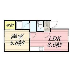 コートブランシェ(1LDK/3階)の間取り写真