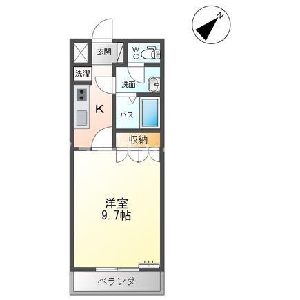 グリーンビューハイム(1K/1階)の間取り写真