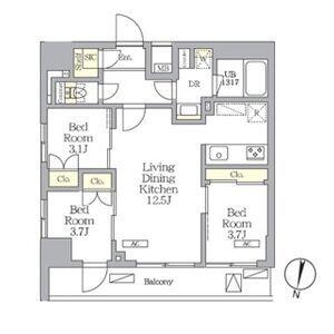 NOGATA RESIDENCE(3LDK/4階)の間取り写真