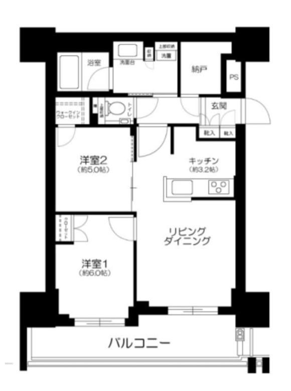 プラウドタワー小岩フロント(2SLDK/23階)の間取り写真