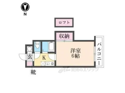 リバーイーストクレムリン(1K/7階)の間取り写真