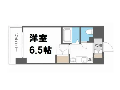 エスリード難波駅前(1K/4階)の間取り写真