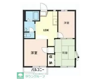 アーバンライフ青山(2LDK/1階)の間取り写真