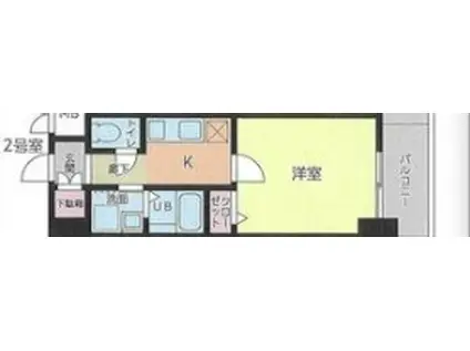 第18金山フクマルビル(1K/5階)の間取り写真