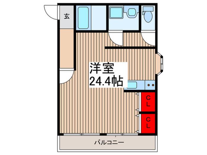 根岸プラザ(ワンルーム/2階)の間取り写真