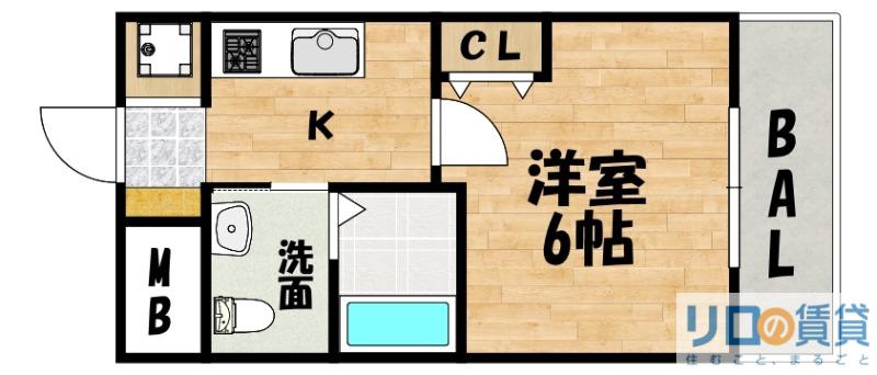 パークヒルズ新大阪ウィル(1K/5階)の間取り写真