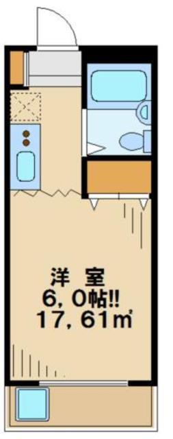 ドミール幸(1K/1階)の間取り写真