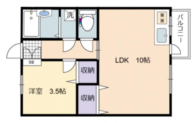 SHINTABLDG(1LDK/3階)の間取り写真