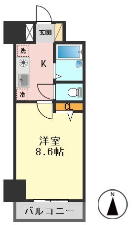 阿部松島マンション(1K/4階)の間取り写真