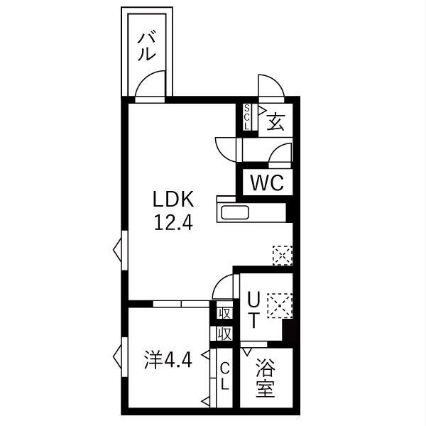 DEVELD西又兵ヱ(1LDK/3階)の間取り写真