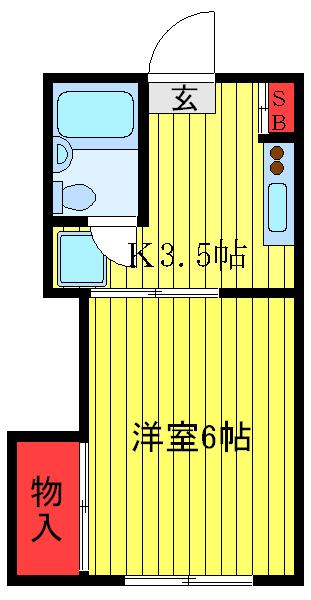 筑波マンション(1K/4階)の間取り写真