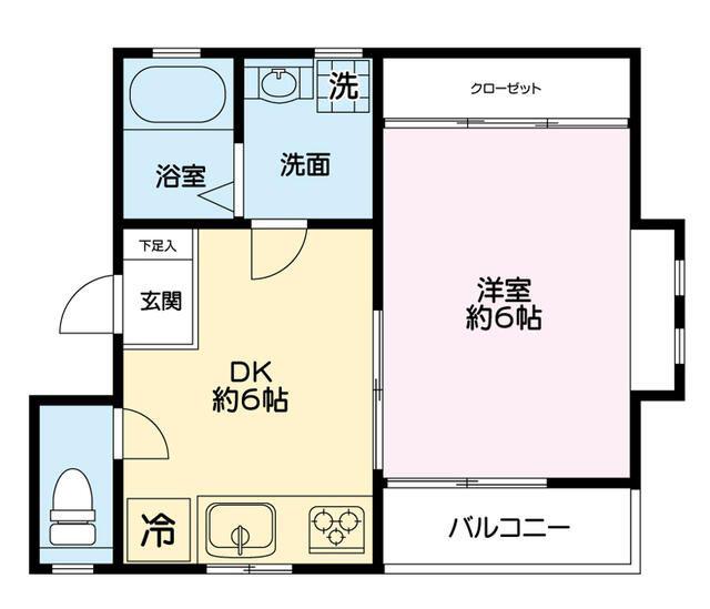Gハウス町屋(1DK/2階)の間取り写真