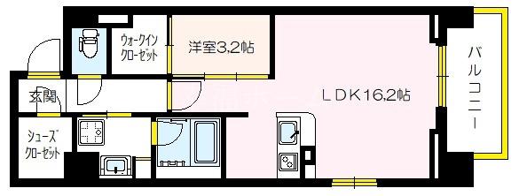 セリーニ オルニス(1LDK/2階)の間取り写真