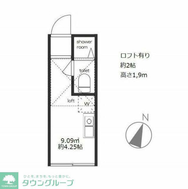 サークルハウス下井草弐番館(ワンルーム/2階)の間取り写真