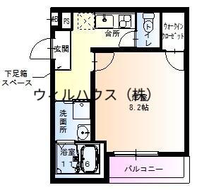 フジパレス堺東Ⅵ番館(1K/2階)の間取り写真