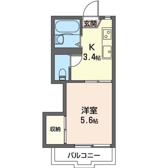 ユーゲントハイム(1K/2階)の間取り写真