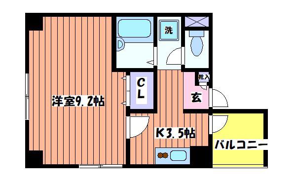 LINARIA(1K/2階)の間取り写真