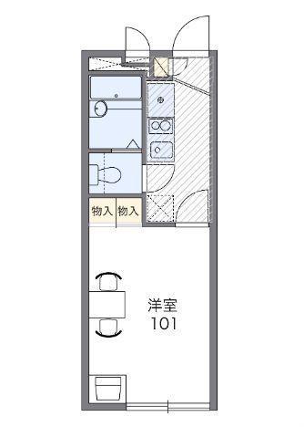 レオパレスクレールC(1K/1階)の間取り写真