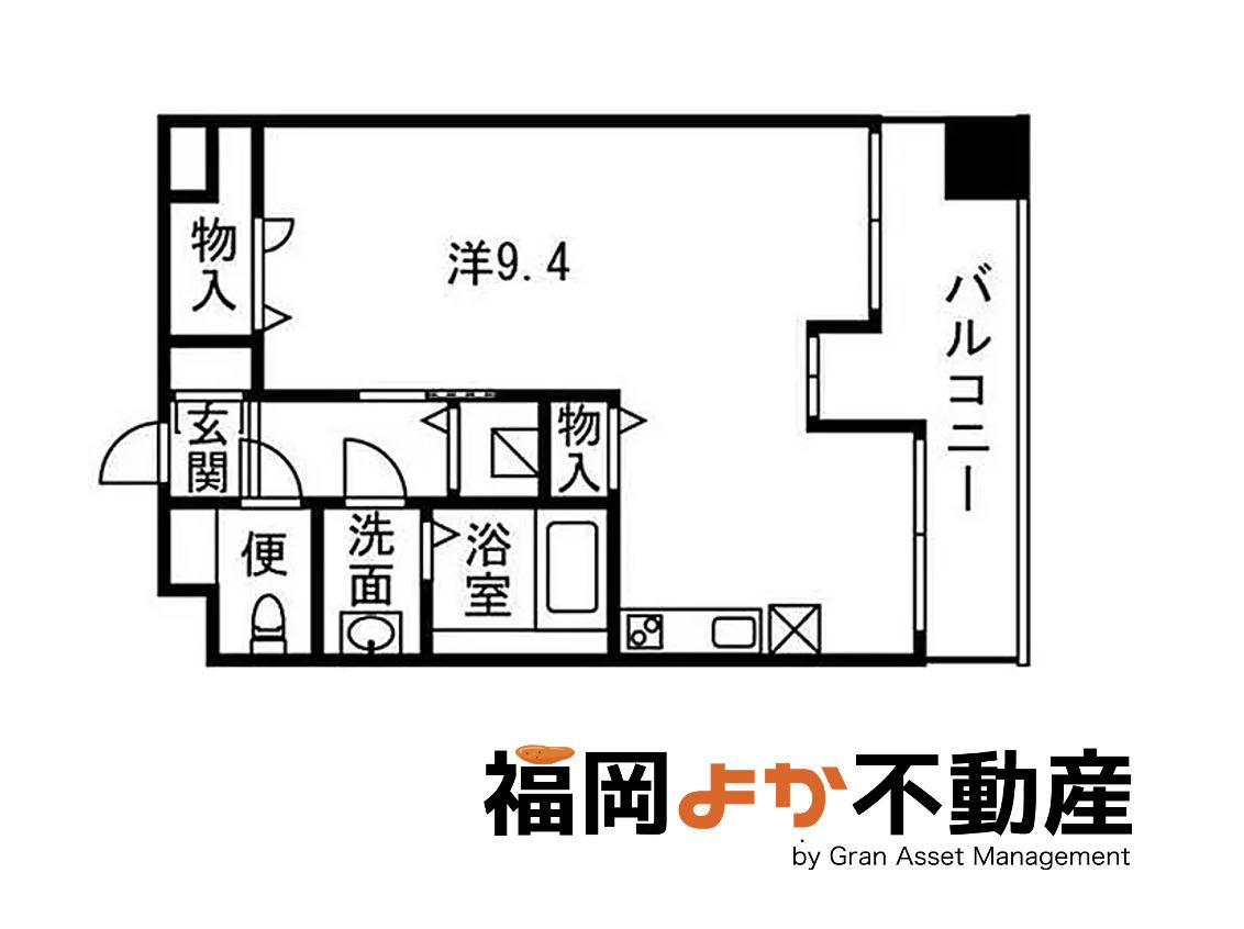 セントラルポート(1K/6階)の間取り写真