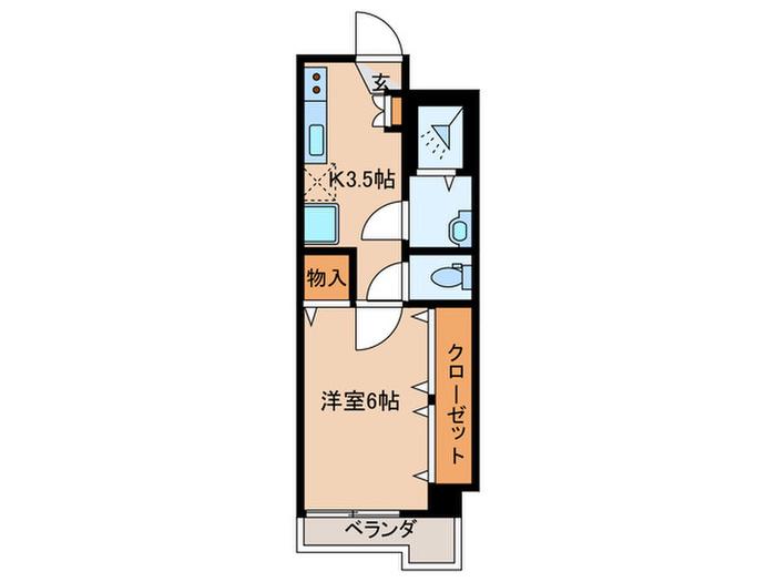 英ビル(1K/4階)の間取り写真