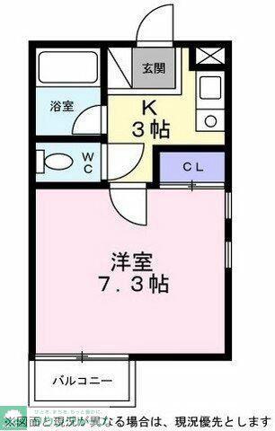 シティーハイツ ハイビスカスA棟(1K/1階)の間取り写真