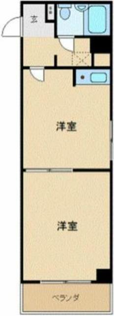 スカイコートお花茶屋(1DK/3階)の間取り写真