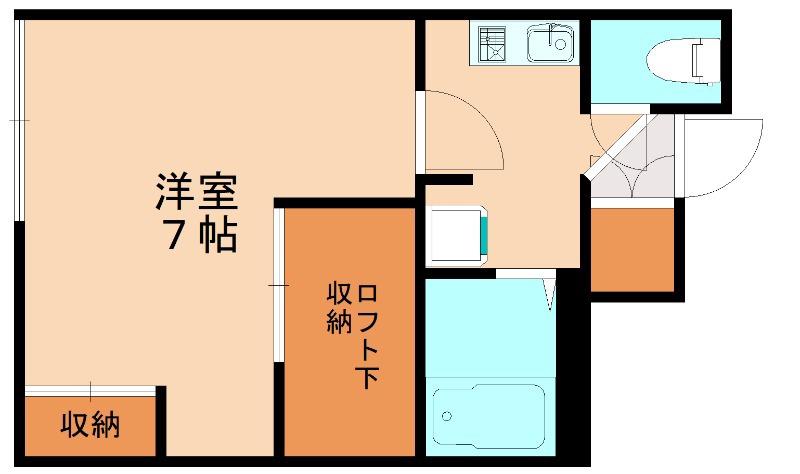 レオパレスポラール参番館(1K/1階)の間取り写真