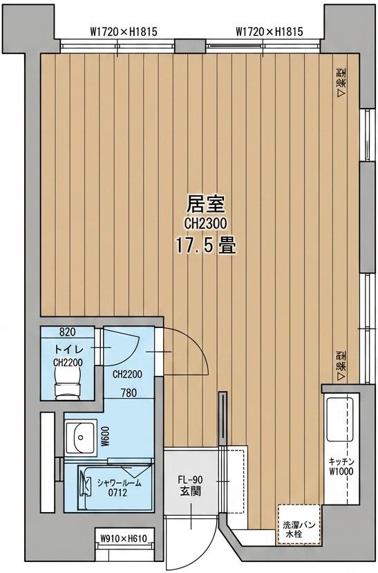 大野マンション(ワンルーム/3階)の間取り写真