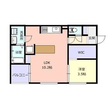 MAISON CASITA 十日町(1LDK/1階)の間取り写真
