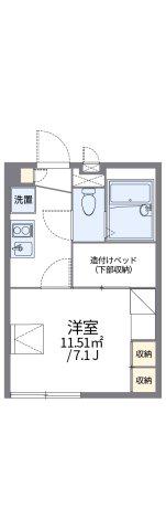 レオパレスリバーサイド コート(1K/1階)の間取り写真