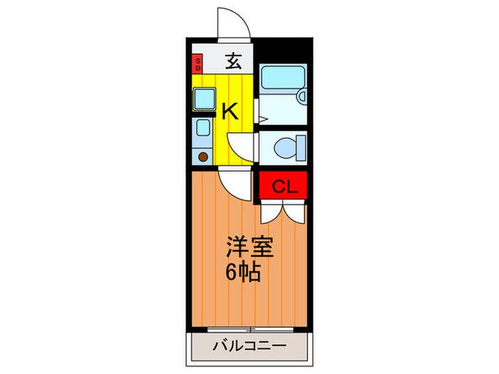 ハイムユンゲル(1K/2階)の間取り写真