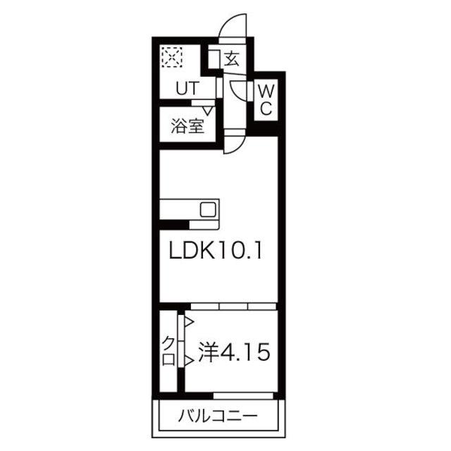 フリーダムレジデンス堺大小路(1LDK/6階)の間取り写真